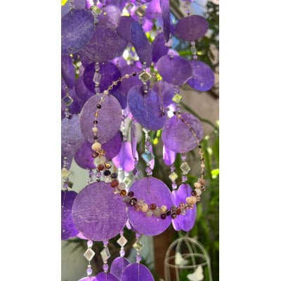 Colar bordado a mão com mix de cristais folheado em ouro 18k  502120000000005