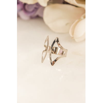 Anel de metal folheado a diamante 302220000000019