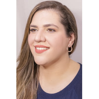 Brinco gota chapada, metal liso folheado em ouro 18k 